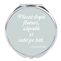 Oglinda poseta personalizata cu gravura mecanica
