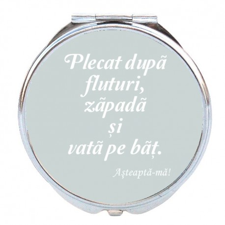 Oglinda poseta personalizata cu gravura mecanica