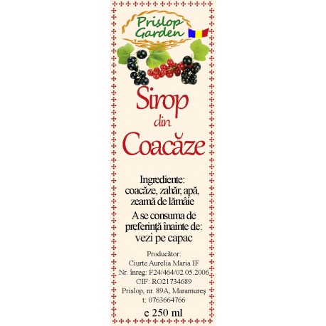 Eticheta Sirop de coacaze