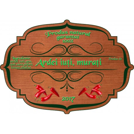 Eticheta ardei iuti murati